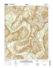 Weleetka 2016 topographic map thumbnail