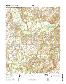 Okemah SE 2016 topographic map thumbnail