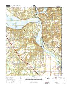 Webbers Falls 2016 topographic map thumbnail
