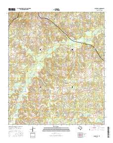 Beckville 2016 topographic map thumbnail