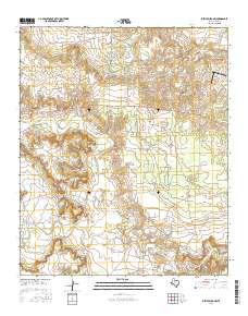 Justiceburg NW 2016 topographic map thumbnail