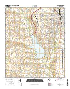 Cleburne West 2016 topographic map thumbnail