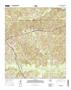Tenaha East 2016 topographic map thumbnail