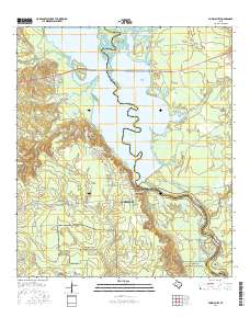 Town Bluff 2016 topographic map preview