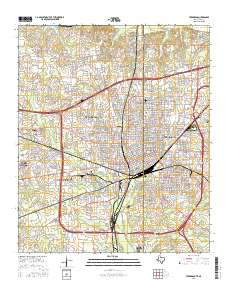 Texarkana 2016 topographic map thumbnail