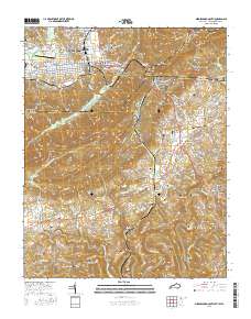 Middlesboro South 2016 topographic map thumbnail
