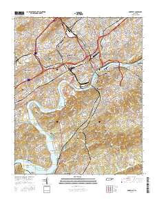 Knoxville 2016 topographic map thumbnail