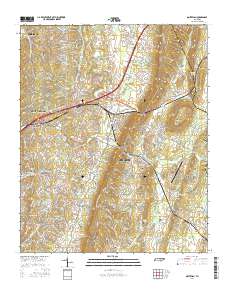 Ooltewah 2016 topographic map thumbnail