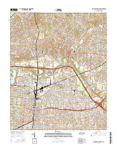 Northeast Memphis 2016 topographic map thumbnail