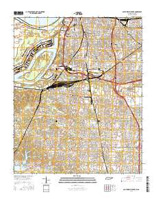 Southwest Memphis 2016 topographic map thumbnail