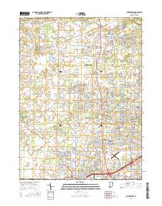 Huntertown 2016 topographic map thumbnail