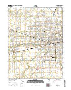 Muncie West 2016 topographic map thumbnail