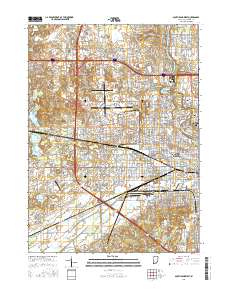 South Bend West 2016 topographic map thumbnail