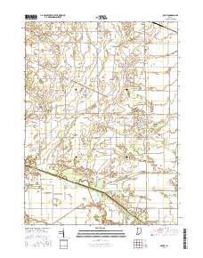 Kouts 2016 topographic map thumbnail