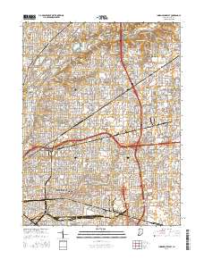 Indianapolis East 2016 topographic map thumbnail
