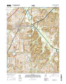 Oakland City 2016 topographic map thumbnail