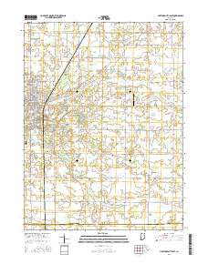Hartford City East 2016 topographic map thumbnail