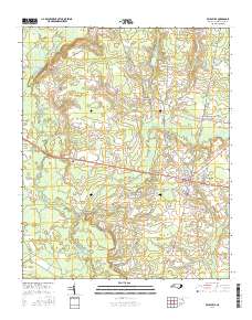 Beulaville 2016 topographic map thumbnail