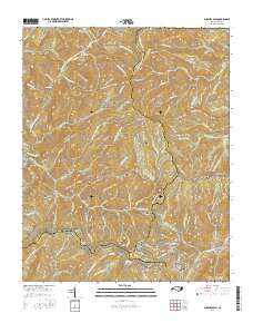 Bunches Bald 2016 topographic map thumbnail