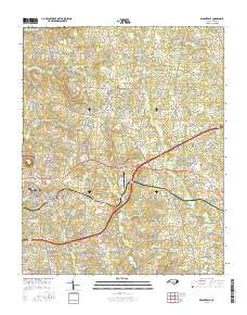 Knightdale 2016 topographic map thumbnail
