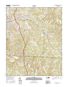 Lincolnton East 2016 topographic map thumbnail
