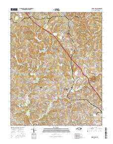 Rural Hall 2016 topographic map thumbnail