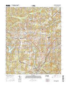 Southern Pines 2016 topographic map thumbnail