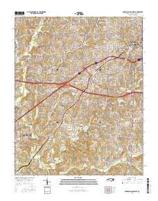 Winston-Salem West 2016 topographic map thumbnail