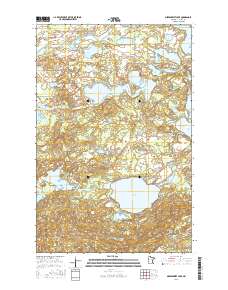 Siseebakwet Lake 2016 topographic map thumbnail