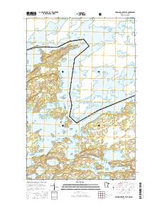 Basswood Lake East 2016 topographic map thumbnail