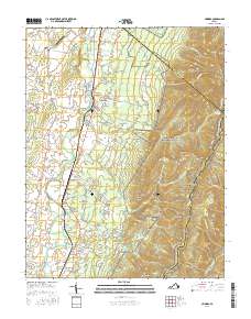 Crimora 2016 topographic map thumbnail