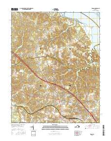 Toano 2016 topographic map thumbnail