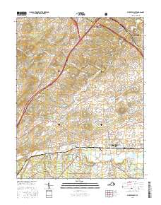 Stuarts Draft 2016 topographic map thumbnail