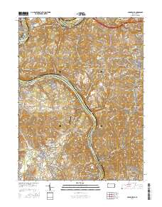 Carmichaels 2016 topographic map thumbnail