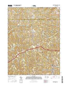 Burgettstown 2016 topographic map thumbnail