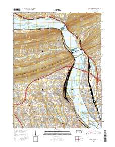 Harrisburg West 2016 topographic map thumbnail