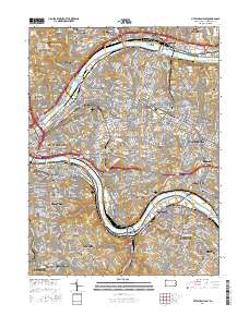 Pittsburgh East 2016 topographic map thumbnail