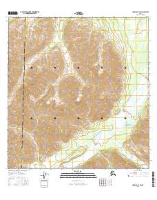 Nabesna B-2 SW 2016 topographic map thumbnail