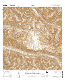 Talkeetna Mountains B-4 SW 2016 topographic map thumbnail