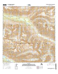 Talkeetna Mountains B-5 SE 2016 topographic map thumbnail