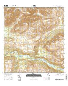 Talkeetna Mountains D-2 SW 2016 topographic map thumbnail