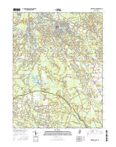 Medford Lakes 2016 topographic map thumbnail