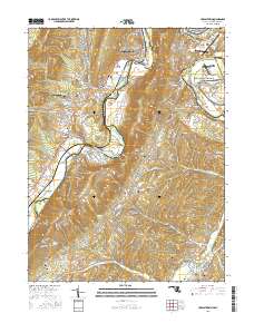 Cresaptown 2016 topographic map thumbnail