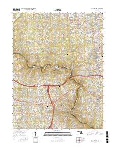 Ellicott City 2016 topographic map thumbnail