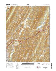 Evitts Creek 2016 topographic map thumbnail