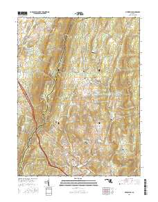 Myersville 2016 topographic map thumbnail