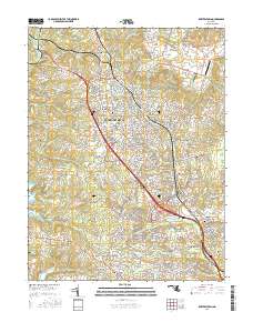 Reisterstown 2016 topographic map thumbnail