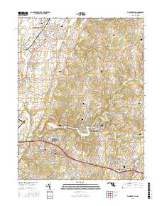 Walkersville 2016 topographic map thumbnail