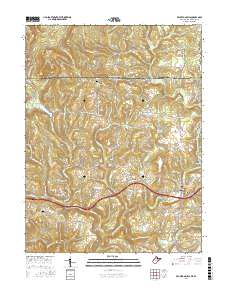 Bruceton Mills 2016 topographic map thumbnail