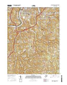 Morgantown South 2016 topographic map thumbnail